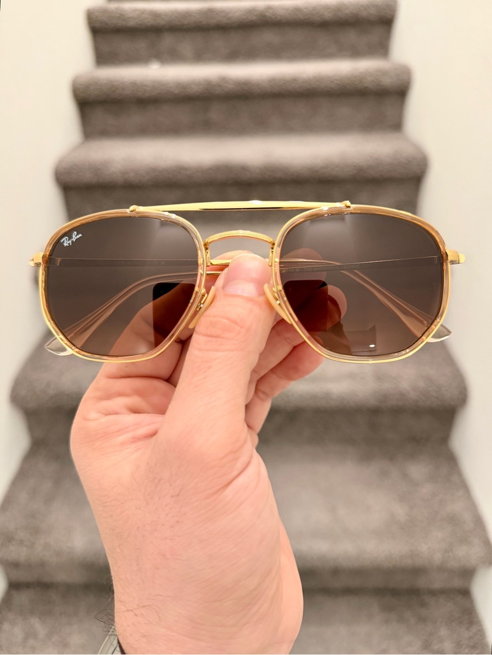 NEW RAY-BAN THE MARSHAL 2 SUNGLASSES ARISTA GOLD / BROWN RB3648M 52-23
